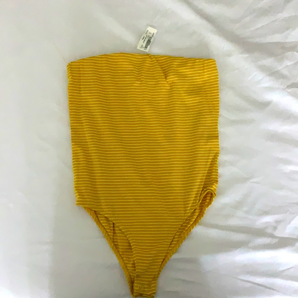 Brand new golden striped bodysuit, never worn!